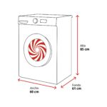 Haier I-Pro Series 3 HW90-BP14939-S Lavadora 9 kg 1400 rpm Motor Inverter Vapor Blanca - Imagen 3